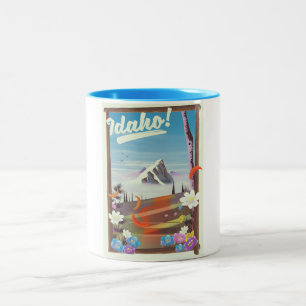 Idaho! Landschaft-Reiseplakat Zweifarbige Tasse