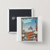 Idaho! Landschaftspopster Button (Vorne & Hinten)
