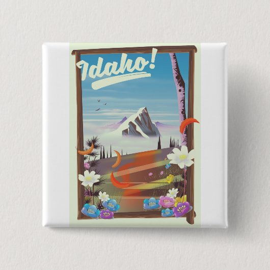 Idaho! Landschaftspopster Button (Vorderseite)