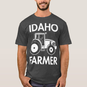 Idaho-Landwirt Vintage Männer Traktor Farm Lokale  T-Shirt
