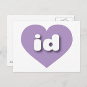 Idaho Lavendelherz - I Liebe Postkarte (Vorne/Hinten)
