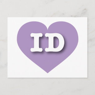Idaho Lavender Heart - I Liebe ID Postkarte