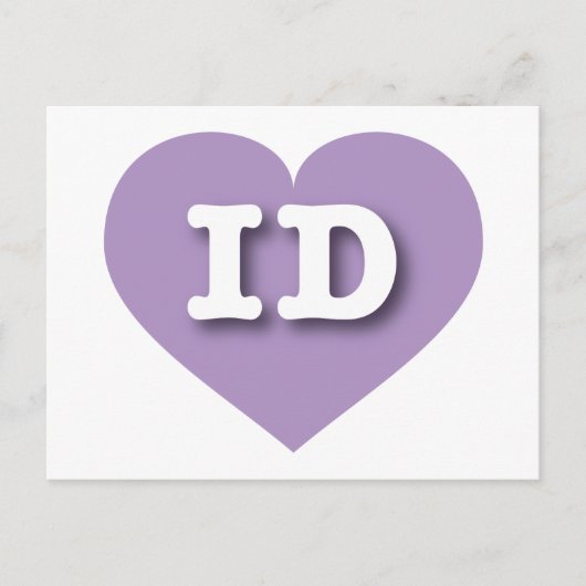 Idaho Lavender Heart - I Liebe ID Postkarte (Vorderseite)