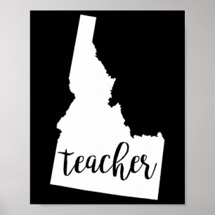 Idaho Lehrer Bildung Zuhause Staat an Schule Poster