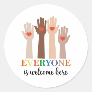 Idaho Lehrer Jeder ist hier willkommen, die erste  Runder Aufkleber