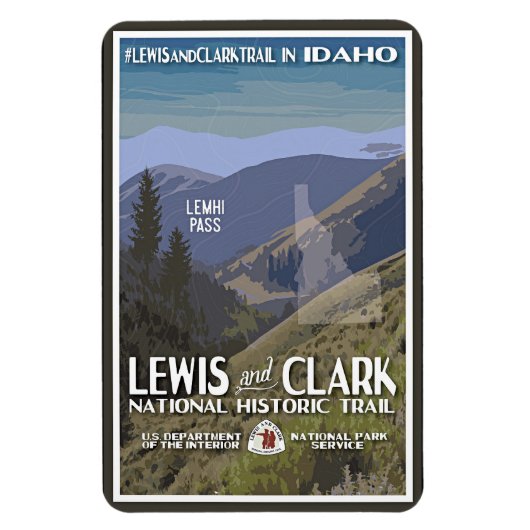 Idaho. Lewis & Clark Trail, Magnet (Vertikal)