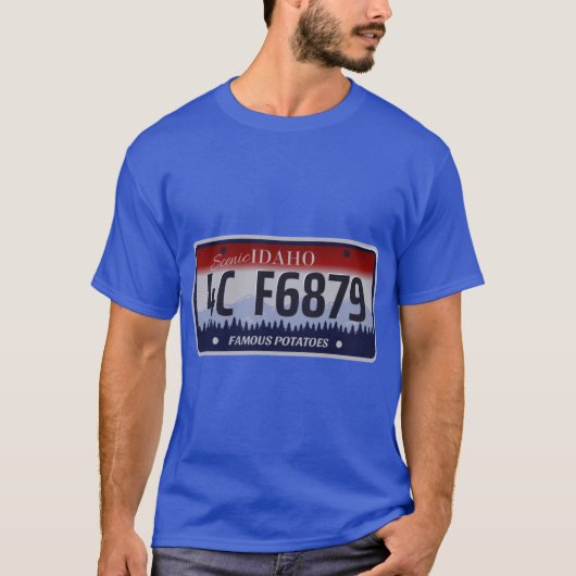 Idaho License Plate T-Shirt (Vorderseite)