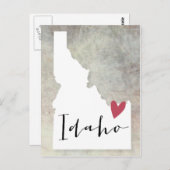 Idaho Liebe Postkarte (Vorne/Hinten)