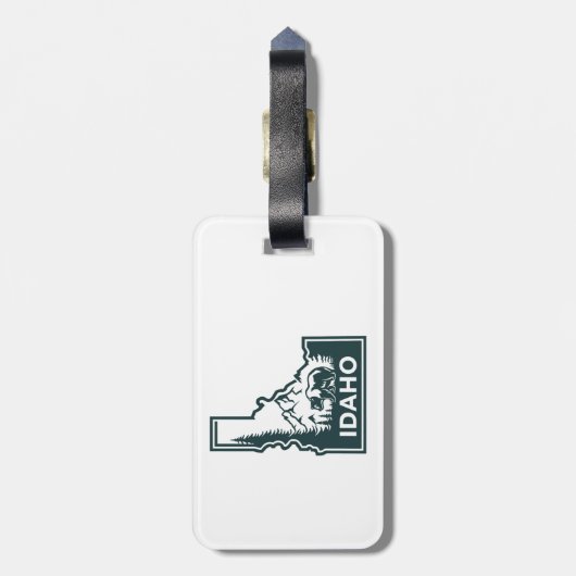 Idaho Map Bear Gepäckanhänger (Rückseite vertikal)