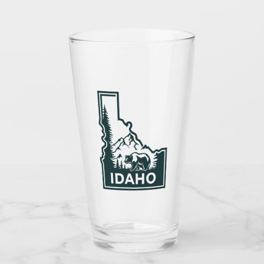 Idaho Map Bear Glas (Vorderseite)