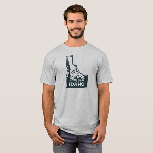 Idaho Map Bear T-Shirt (Vorne ganz)