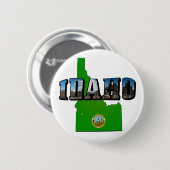 Idaho Map, Seal and Picture Text Button (Vorne & Hinten)