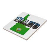 Idaho Map, Seal and Picture Text Fliese (Seite)