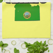 Idaho Map, Seal and Picture Text Handtuch (Gefaltet)