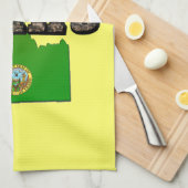 Idaho Map, Seal and Picture Text Handtuch (Viertel Falte)
