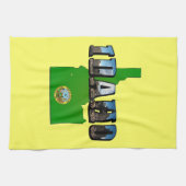 Idaho Map, Seal and Picture Text Handtuch (Horizontal)