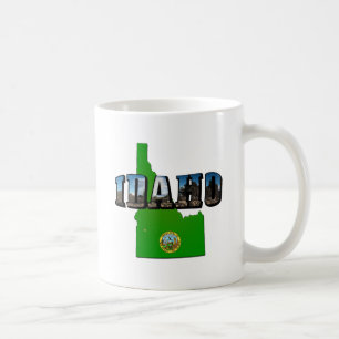 Idaho Map, Seal and Picture Text Kaffeetasse