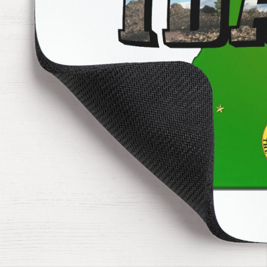 Idaho Map, Seal and Picture Text Mousepad (Ecke)