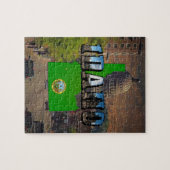 Idaho Map, Seal and Picture Text Puzzle (Horizontal)