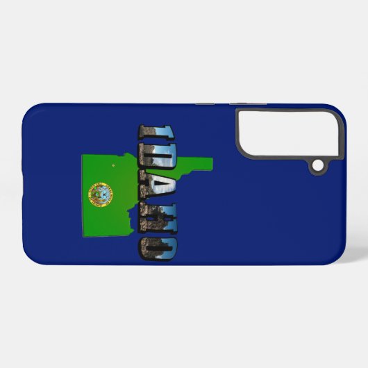 Idaho Map, Seal and Picture Text Samsung Galaxy Hülle (Rückseite (Horizontal))