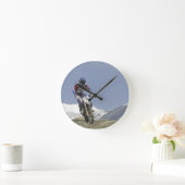 Idaho, Motocross Racing, Motorcycle Racing Runde Wanduhr (Zuhause)