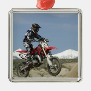 Idaho, Motocross-Rennen, Motorradrennen Silbernes Ornament
