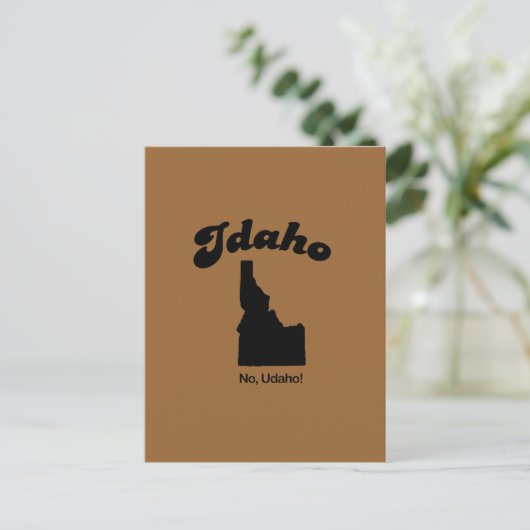 Idaho Motto - No U da ho Postkarte (Stehend Vorderseite)