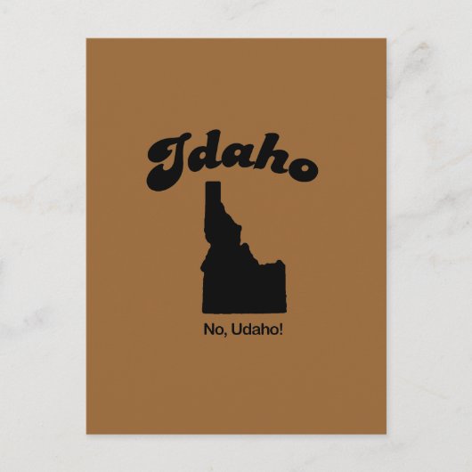 Idaho Motto - No U da ho Postkarte (Vorderseite)