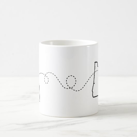 Idaho nach Oregon - Heart2Heart Kaffeetasse (Mittel)