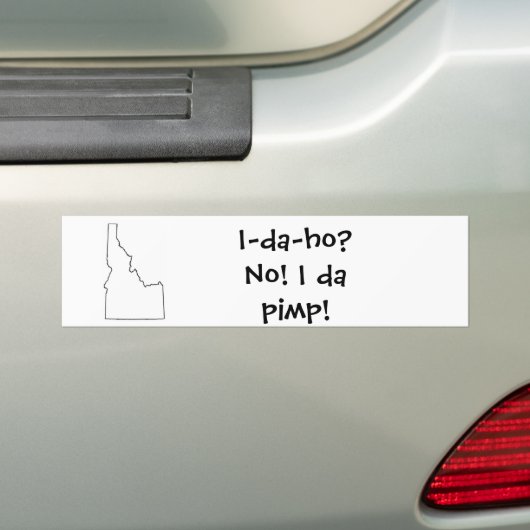 Idaho? Nein! I DA kuppeln! Autoaufkleber (Auf Auto)