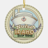 Idaho Nurse Keramik Ornament (Vorne)
