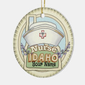 Idaho Nurse Keramik Ornament (Links)