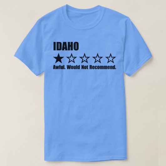 Idaho One Review TShirt (Design vorne)