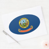 Idaho Oval Flag Sticker (Umschlag)