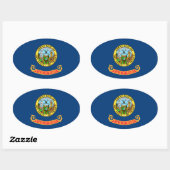 Idaho Oval Flag Sticker (Blatt)