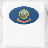 Idaho Oval Flag Sticker (Tasche)