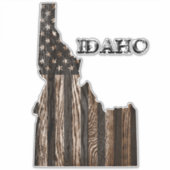 IDAHO PATRIOT BURNT HOLZ BLUT AUFKLEBER (Vorderseite)