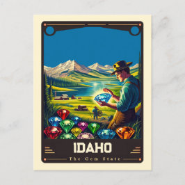 Idaho | Patriotischer Geist Vintag Postkarte