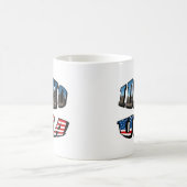 Idaho Picture Staat and Flag USA Text Kaffeetasse (Mittel)