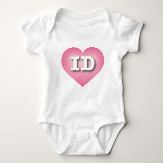 Idaho Pink Fade Heart - I Liebe ID Baby Strampler (Vorderseite)