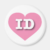 Idaho Pink Heart - I Liebe ID Magnet (Vorne)
