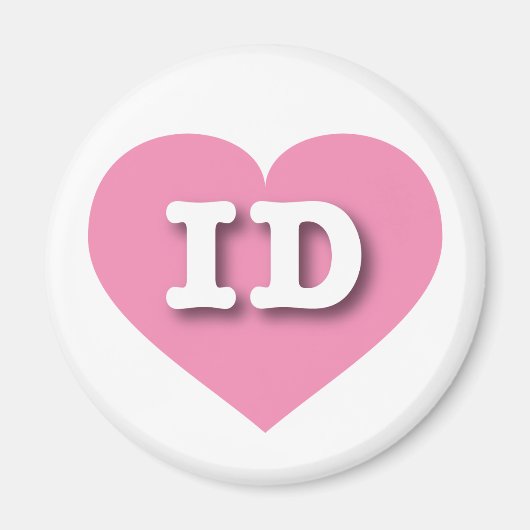Idaho Pink Heart - I Liebe ID Magnet (Vorne)
