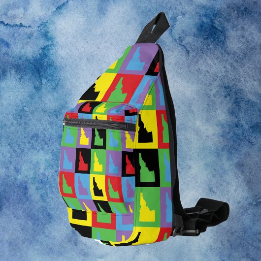 Idaho Pop Art Staat Kontur Muster Crossbody Bag
