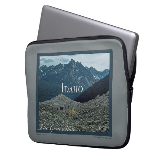 Idaho Poster Art Laptopschutzhülle (Vorderseite Links)
