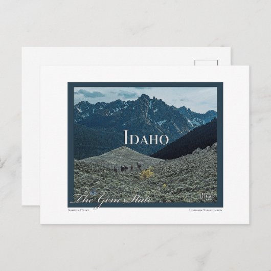 Idaho Poster Art Postkarte (Vorne/Hinten)