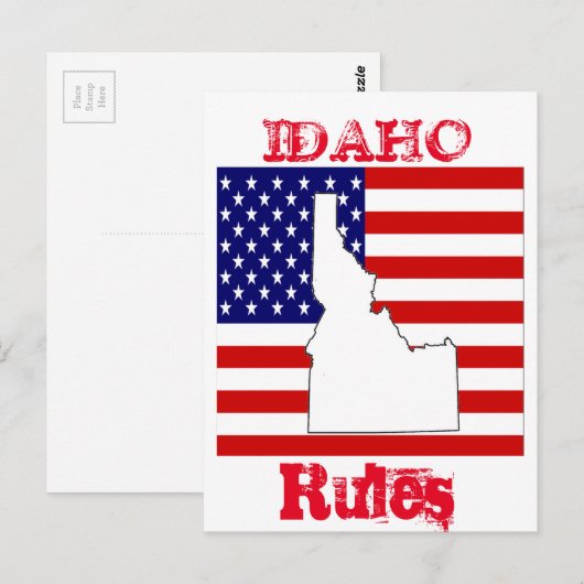 IDAHO POSTKARTE (Vorne/Hinten)