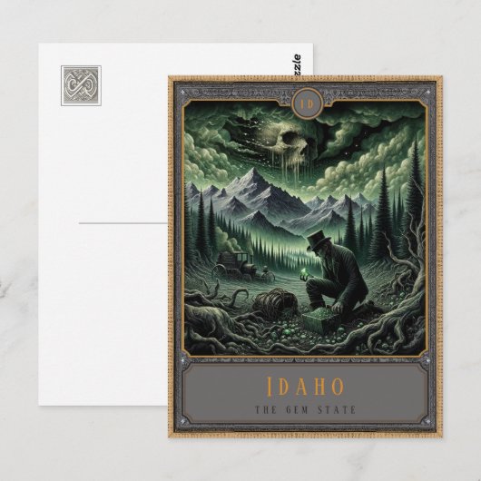 Idaho | Postkarte Gothic Art (Vorne/Hinten)