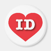 Idaho Red Heart - I Liebe ID Magnet (Vorne)