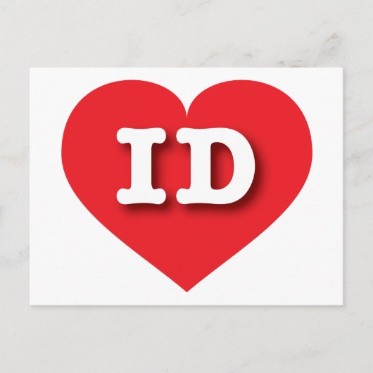 Idaho Red Heart - I Liebe ID Postkarte (Vorderseite)