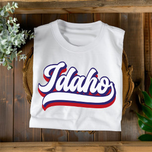 Idaho Red White and Blue Vintag Script T - Shirt